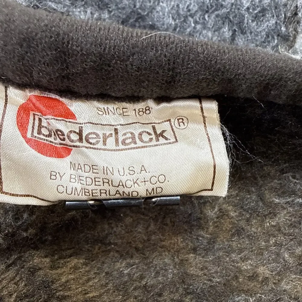 Biederlack Vintage Brown Teddy Bear Plush Throw Blanket Made in USA‎